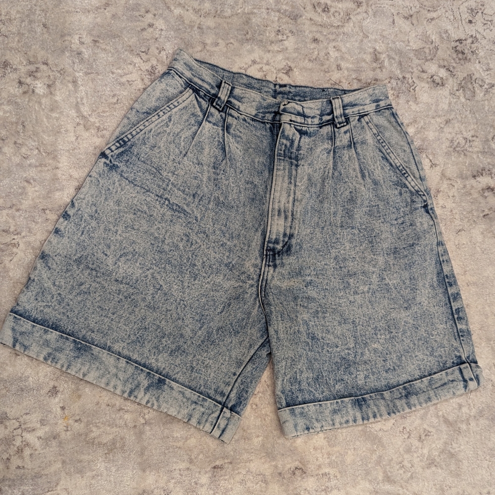 Vintage Acid Wash Denim Shorts